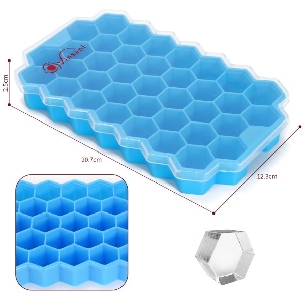VINSANI 2 PACK ICE CUBE TRAY HEXAGON BLUE 0000360 - Image 7