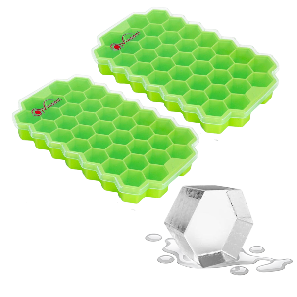 VINSANI 2 PACK ICE CUBE TRAY HEXAGON GREEN 0000361