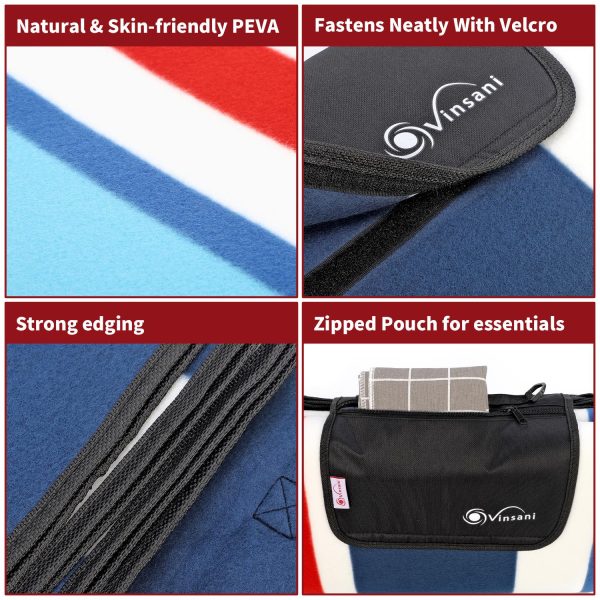 Vinsani Aqua Stripe 200X200cm Picnic Rug 0000302 - Image 4