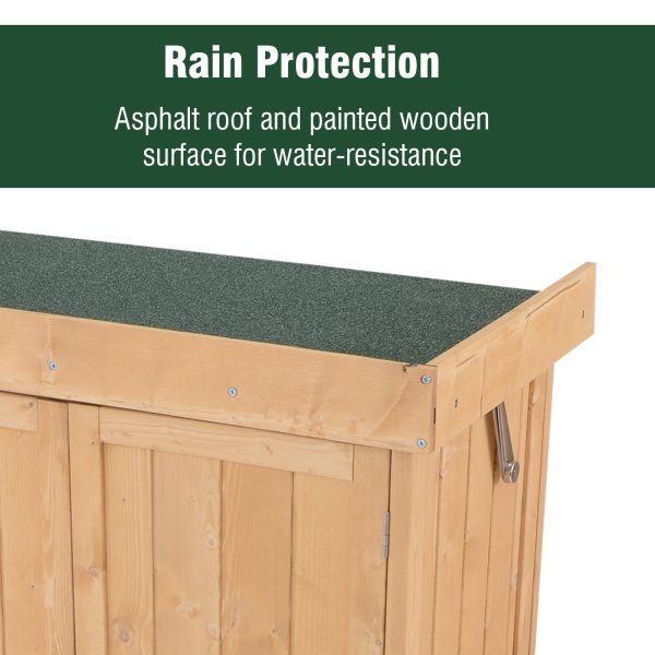 Outdoor Garden Storage Shed, Cedarwood-Burlywood Colour - Image 3