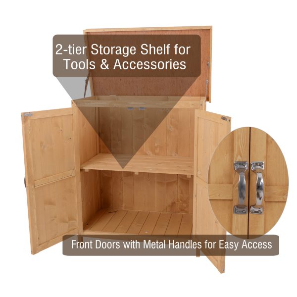 Outdoor Garden Storage Shed, Cedarwood-Burlywood Colour - Image 5