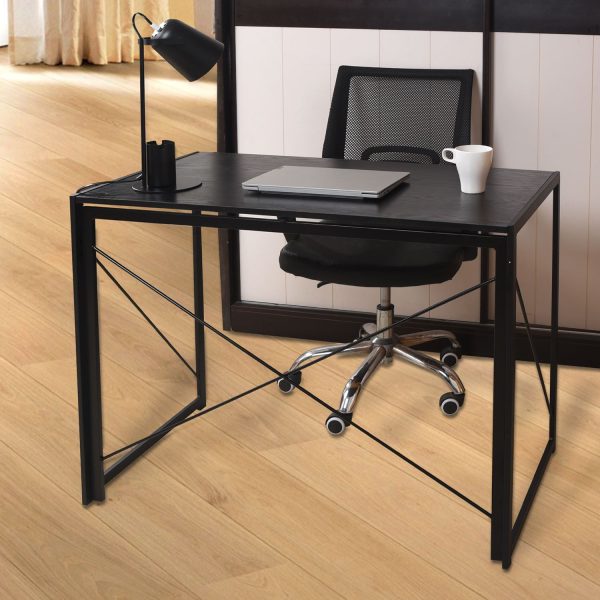 Multifunction Folding Desk Portable Compact Computer Table In Black