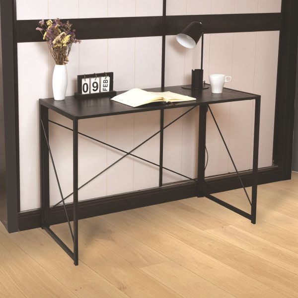 Multifunction Folding Desk Portable Compact Computer Table In Black - Image 6