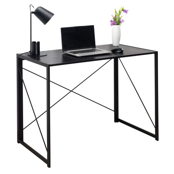Multifunction Folding Desk Portable Compact Computer Table In Black - Image 8