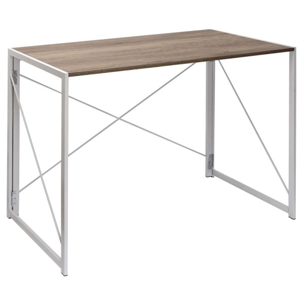 Multifunction Folding Desk Portable Compact Computer Table In White - Image 8
