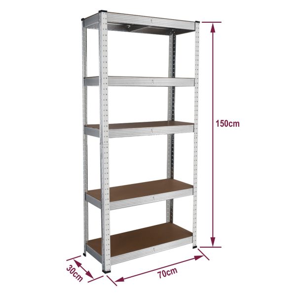 Heavy Duty Steel & MDF 5 Tier Galvanized Racking Shelf - Image 5