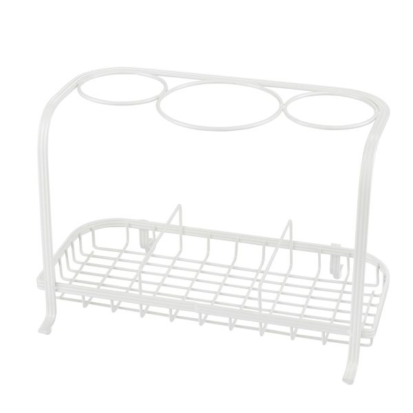 Freestanding Hair Dryer & Straighteners Holder Storage Stand Cable Tidy in cream - Image 6