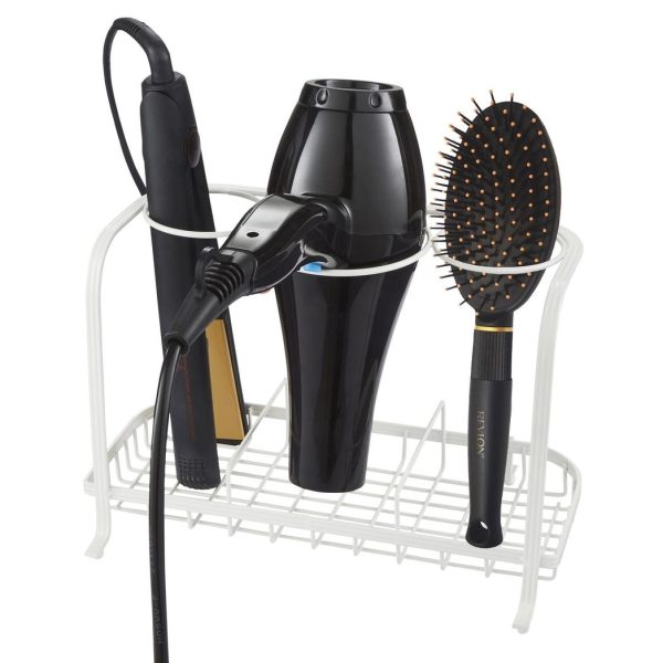 Freestanding Hair Dryer & Straighteners Holder Storage Stand Cable Tidy in cream - Image 4
