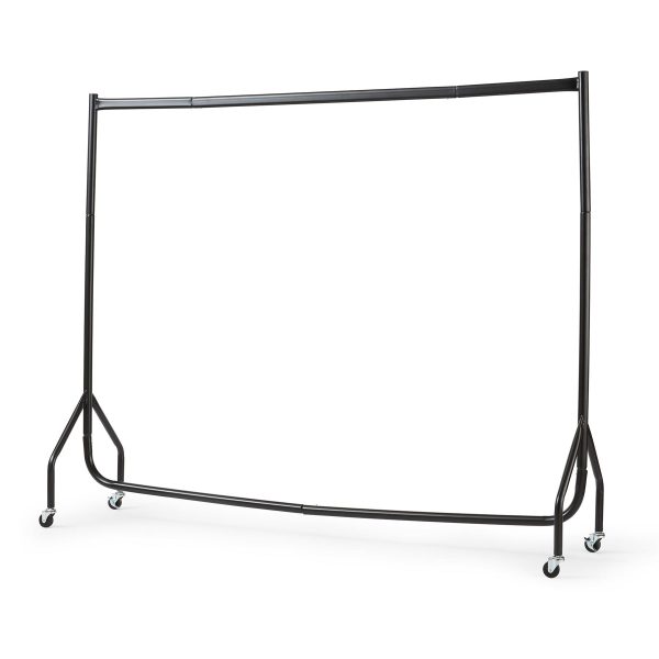 6ft Long x 5ft Tall Quality Heavy Duty Clothes Rail Black - Image 3