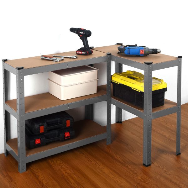 Heavy Duty Steel & MDF 5 Tier Racking in Grey - Image 4