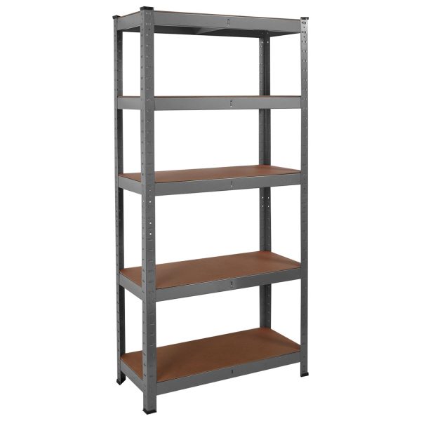 Heavy Duty Steel & MDF 5 Tier Racking in Grey - Image 7