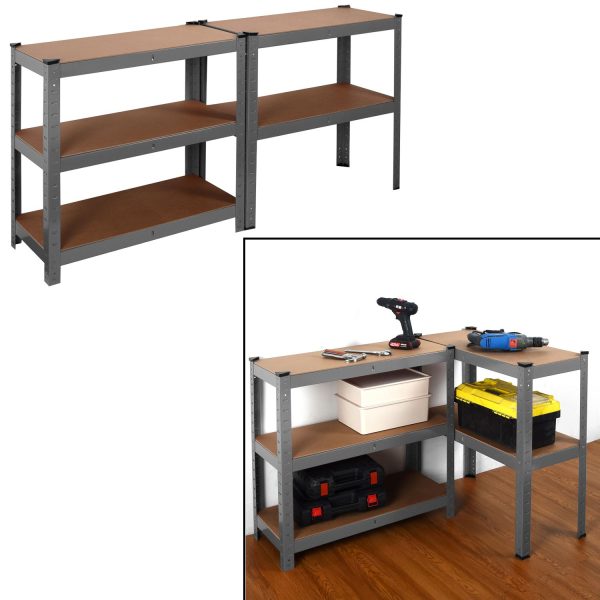 Heavy Duty Steel & MDF 5 Tier Racking in Grey - Image 5