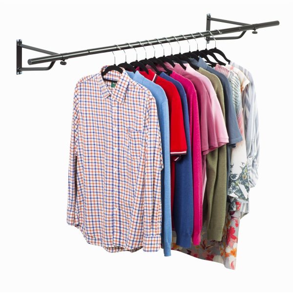 6ft Garment Rail In Black Powder Coating