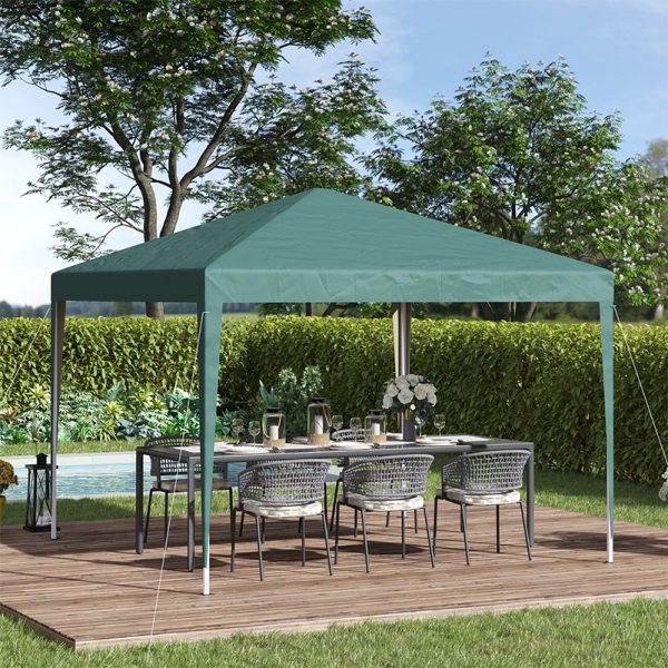 3x3 m Heavy Duty Pop Up Gazebo, 210 D Oxford Cloth-Green - Image 2