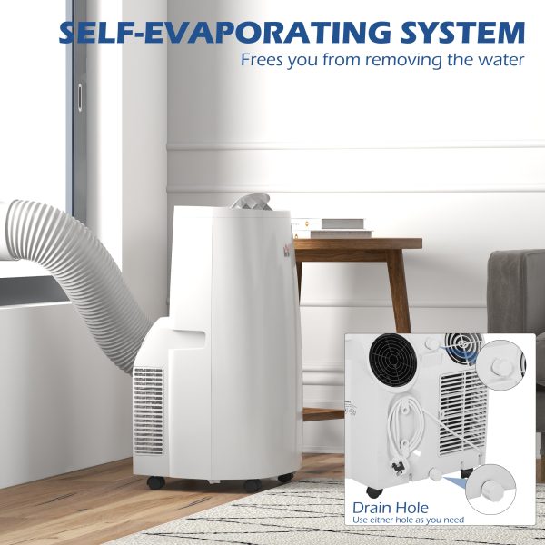 HOMCOM 14,000 BTU Portable Air Conditioner with 240mÂ², Dehumidifier, Timer - Image 6