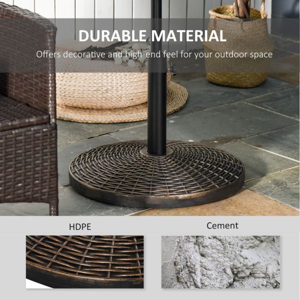 Patio Weighted Umbrella Base Parasol Holder Outdoor Stand 25kg - Image 4