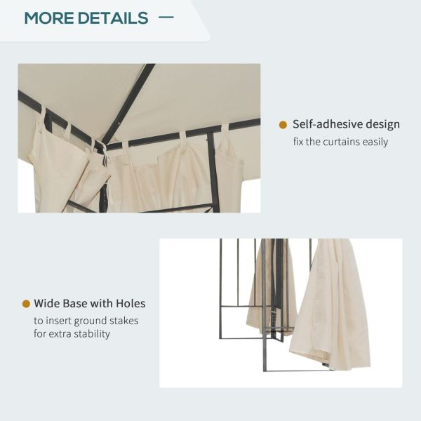 3 x 3m Garden Metal Gazebo Sun Shade Shelter Outdoor Party Tent Outsunny - Image 4