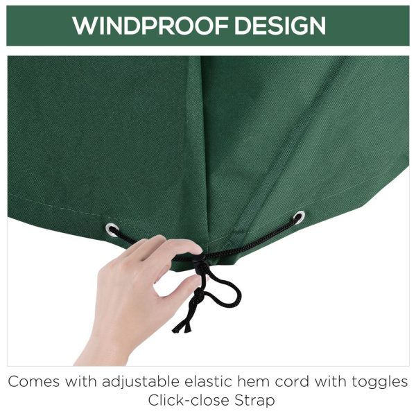 UV /Rain Protective Cover, 245x165x55 cm-Green Outsunny - Image 4