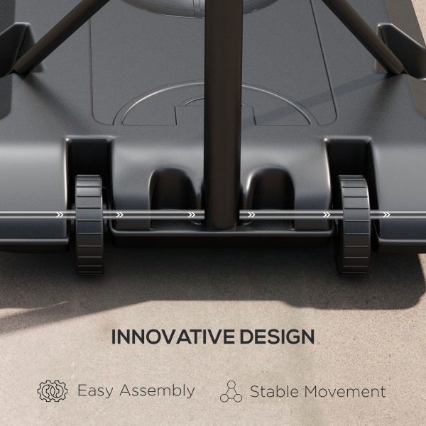 SPORTNOW Adjustable Basketball Stand Net Set System with Wheels, 179-209cm - Image 7