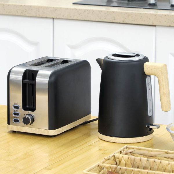 HOMCOM 1.7L Electric Fast Boil Kettle and 2 Slice Toaster Set - Image 2