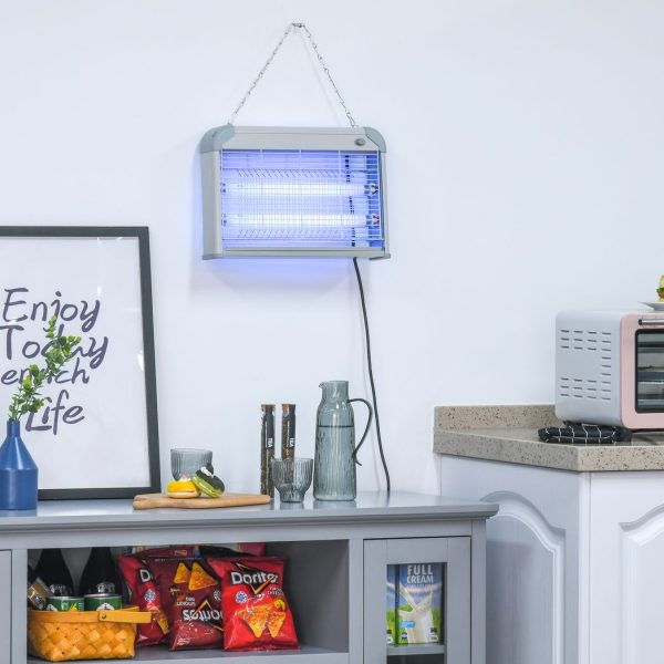 LED Wall-mounted Portable Mosquito Killer Lamp, Steel-Grey - Image 2