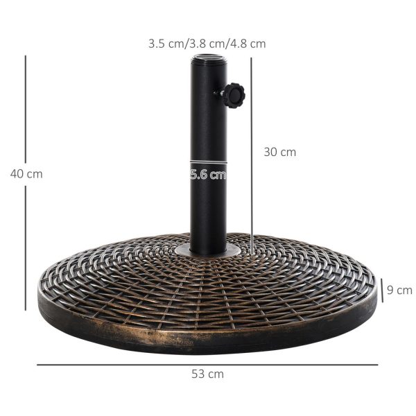 Patio Weighted Umbrella Base Parasol Holder Outdoor Stand 25kg - Image 5
