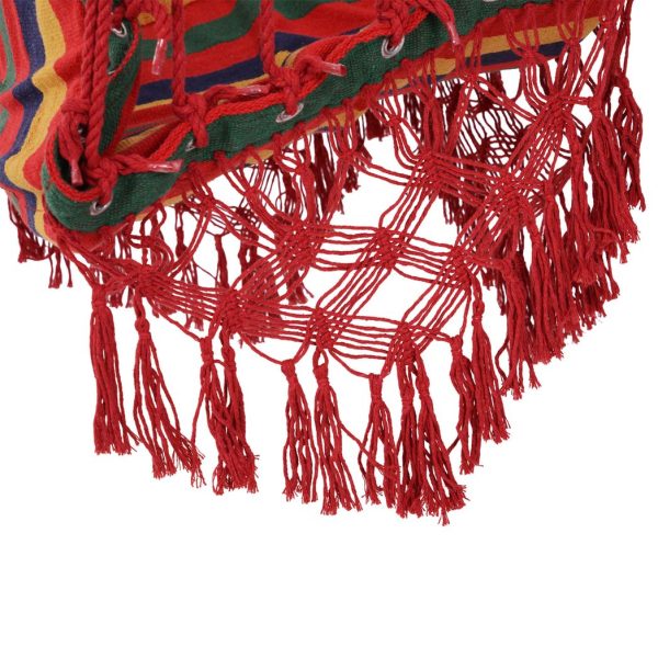 Hammock Chair Swing Colourful Striped Seat Porch Indoor Outdoor Hanging Beach - Image 8