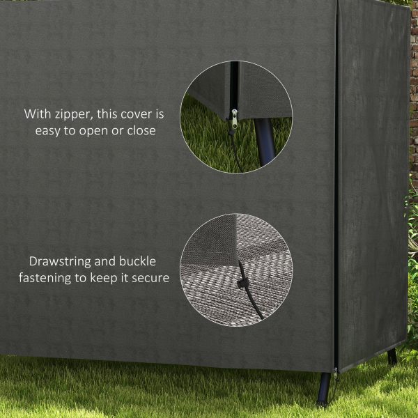 Outsunny Patio Umbrella Parasol Sun Shade Garden Aluminium Black 2.7M