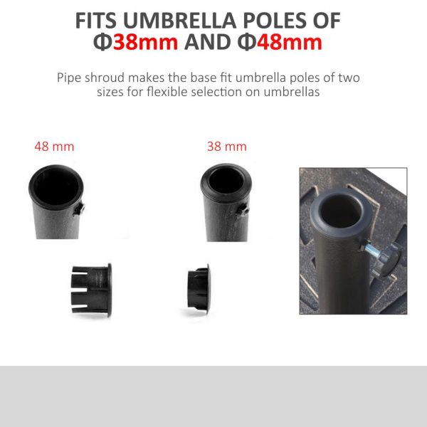 Patio Umbrella Stand 15KG Square Bronze - Image 4