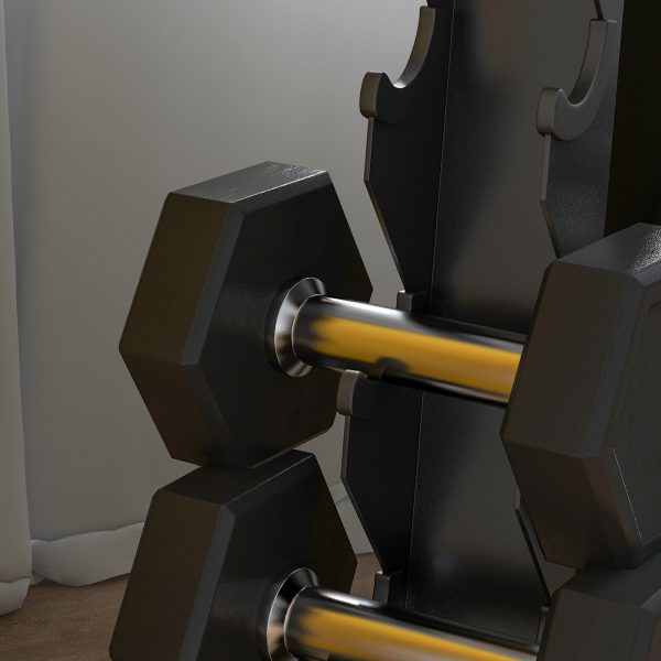 SPORTNOW Five-Tier Weight Tree, Steel Dumbbell Rack for Home Gym Exercise - Image 7