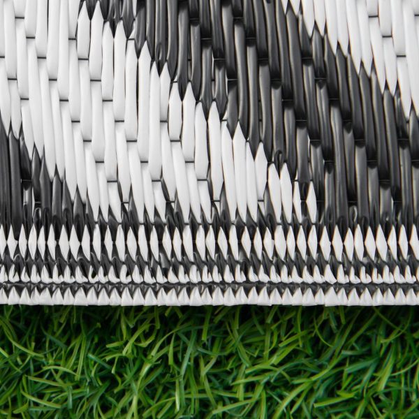 121x182cm Reversible Outdoor Rug Portable Plastic Straw RV  Outsunny - Image 8