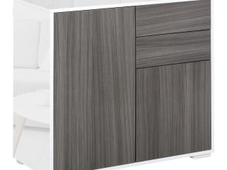 Side Cabinet with 2 Door Cabinet and 2 Drawer for Home Office Grey