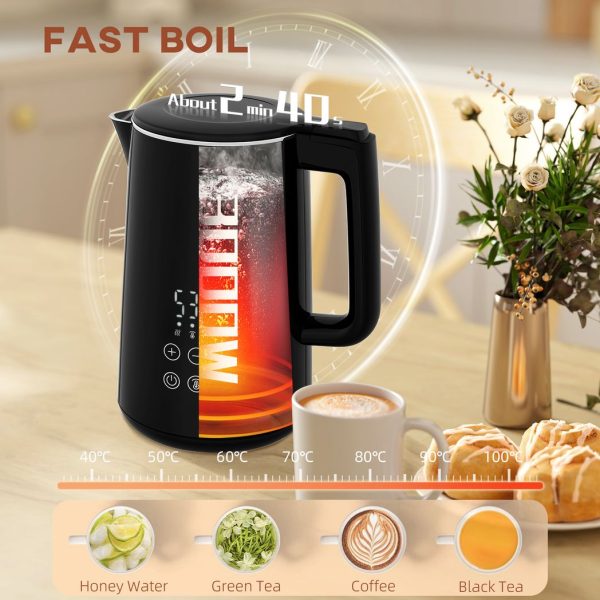 HOMCOM 1.5L 3000W Fast Boil Electric Kettle and 2 Slice Toaster Set - Image 3