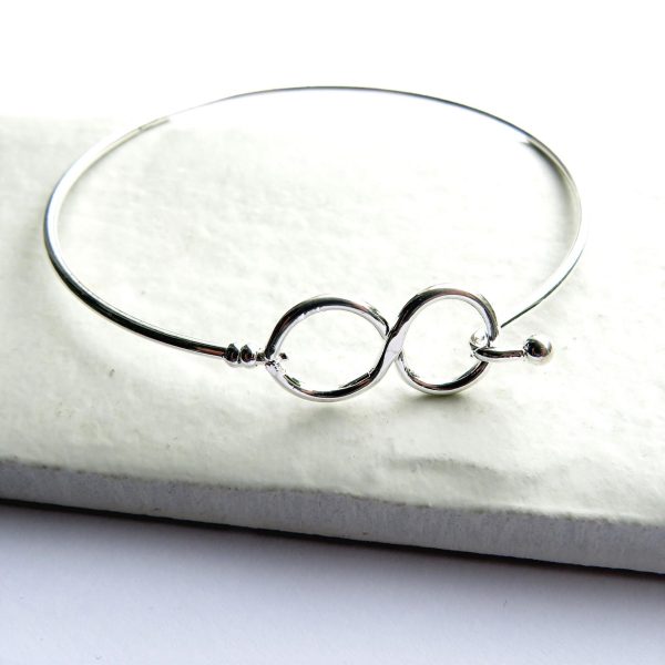 Infinity Silver Bangle - Image 2