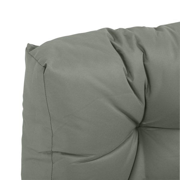 2Pcs Garden Tufted Pallet Cushion Seat Pad Back Cushion Patio Dark Grey - Image 8