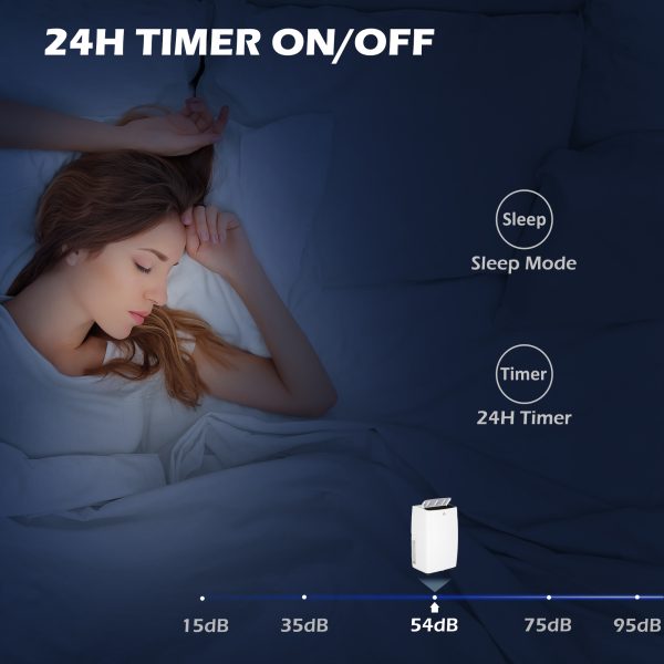 HOMCOM 12,000 BTU Portable Air Conditioner with 28mÂ², Sleep Mode, Dehumidifier - Image 4