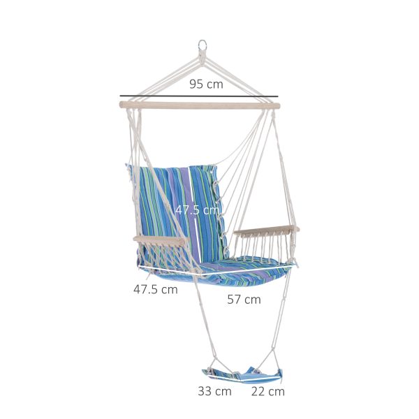 Hanging Swing Chair-Multi-Color/White Rope - Image 5