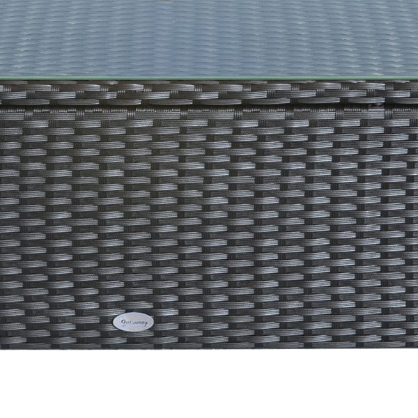 Rattan Coffee Table-Black - Image 6