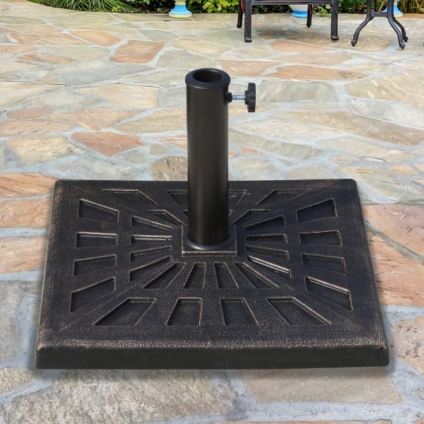 Patio Umbrella Stand 15KG Square Bronze - Image 2