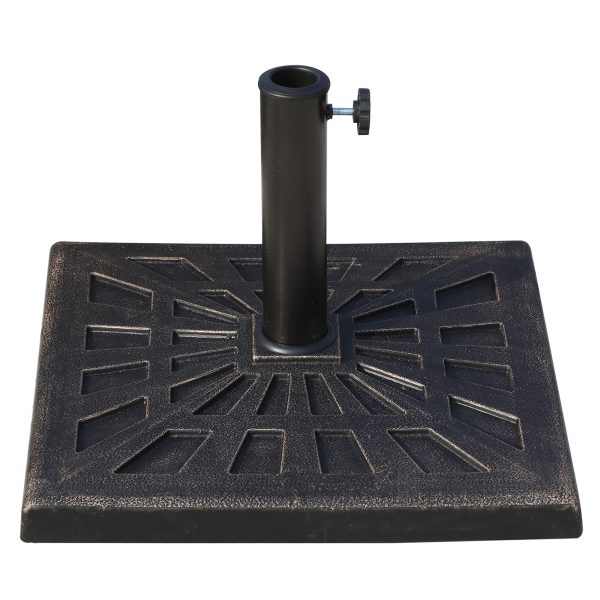 Patio Umbrella Stand 15KG Square Bronze
