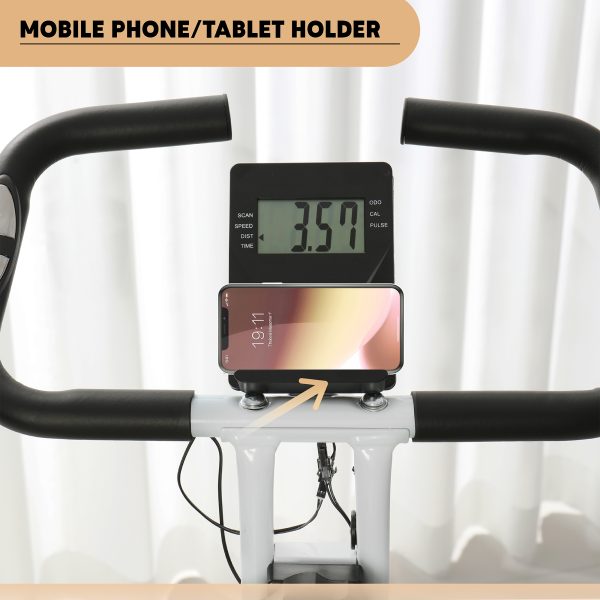 SPORTNOW Folding Exercise Bike with Heart-Rate Sensor for Home Use - Image 6