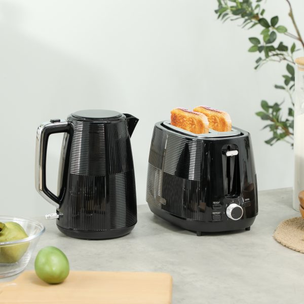 HOMCOM 1.7L Fast Boil Electric Kettle and 2 Slice Water Toaster Set - Image 2