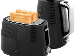 HOMCOM 1.7L Fast Boil Electric Kettle and 2 Slice Water Toaster Set