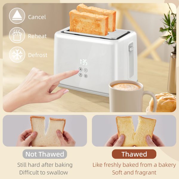 HOMCOM 1.5L 3000W Fast Boil Electric Kettle and 2 Slice Toaster Set, White - Image 4