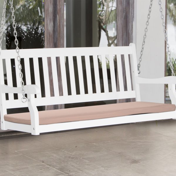 Polyester 2-Seater Swing Chair Replacement Cushion Beige - Image 2