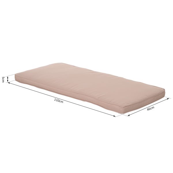 Polyester 2-Seater Swing Chair Replacement Cushion Beige - Image 5