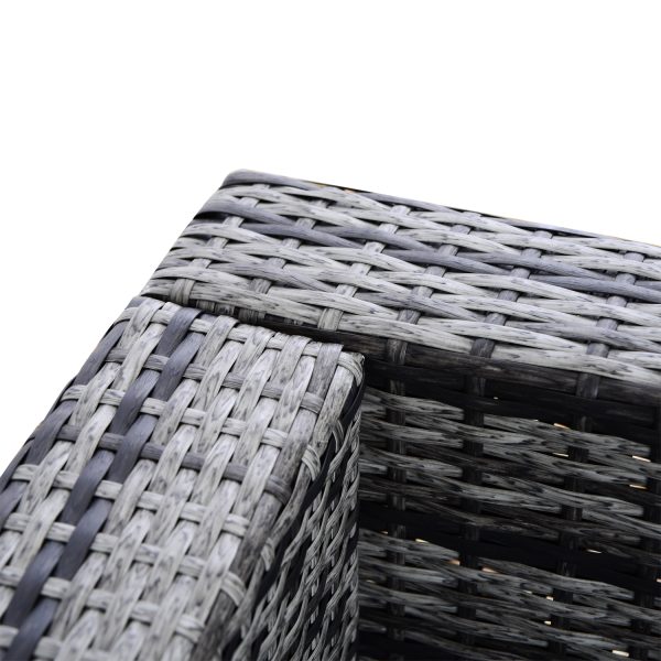 Rattan Set, 4 PC-Grey - Image 8