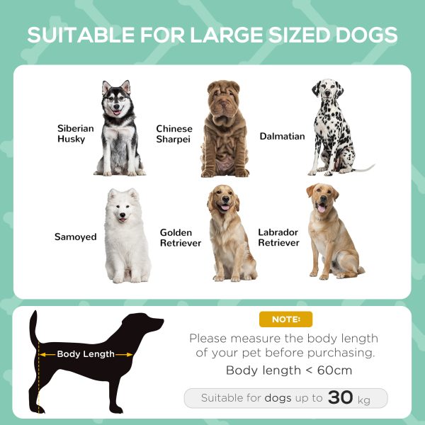 92 cm Elevated Dog Bed Cooling Raised Pet Cot UV Protection Canopy Grey Pawhut - Image 3