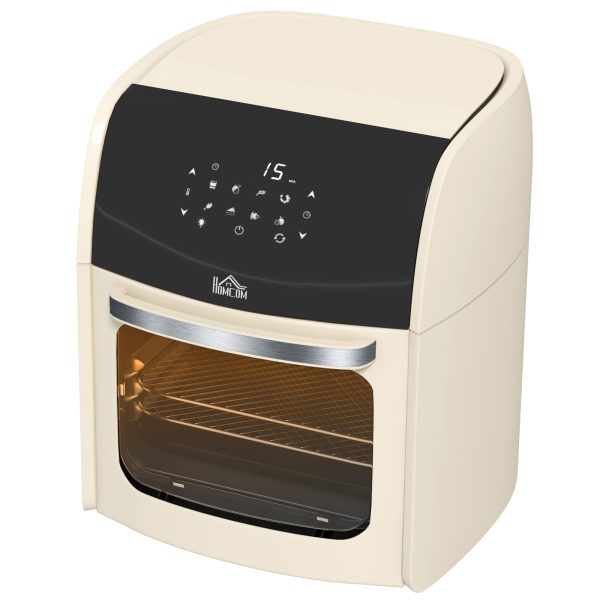 HOMCOM 12L Air Fryer Oven with 8 Preset Modes Rapid Air Circulation 1800W White - Image 2