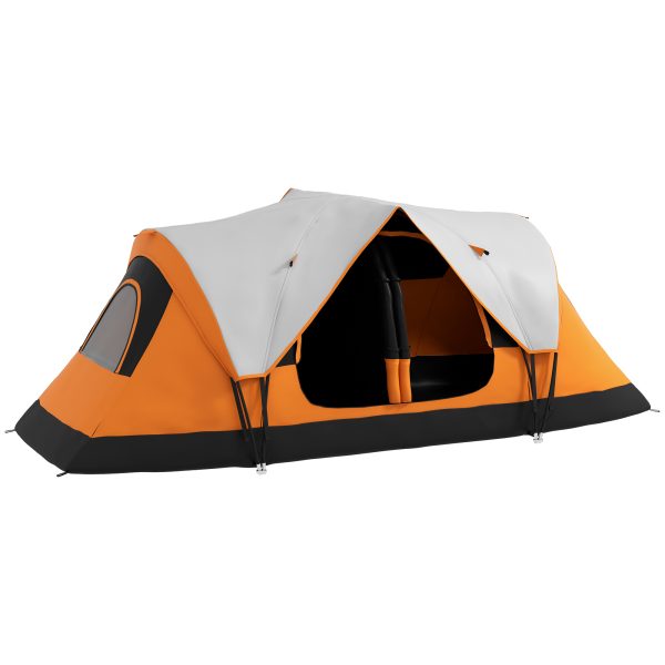 Outsunny 2 Room Camping Tent with Waterproof Rainfly & Screen Panels